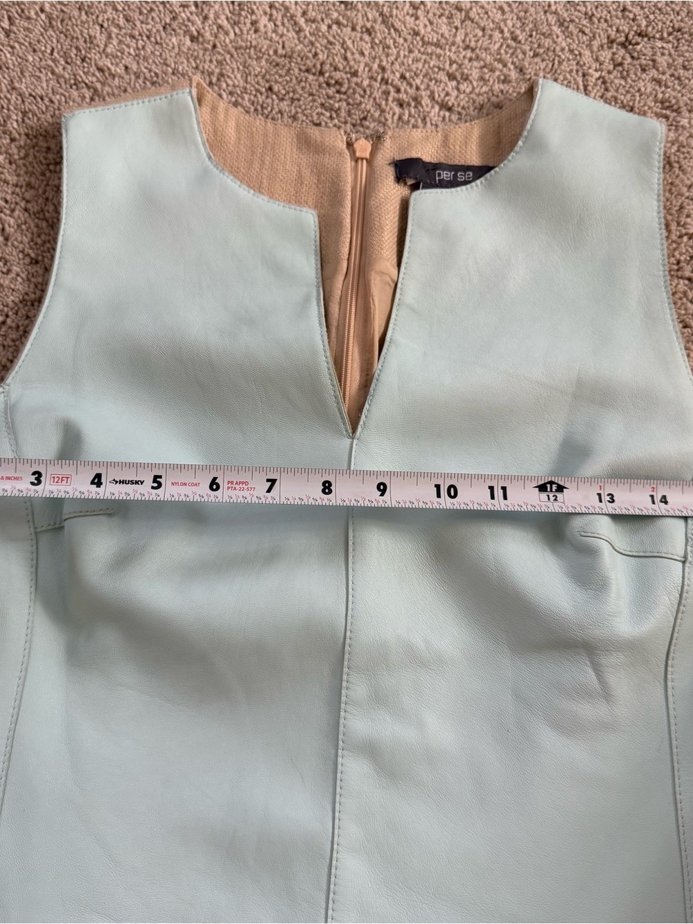 Per Se Leather Sheath Dress 4 - Picture 6 of 11